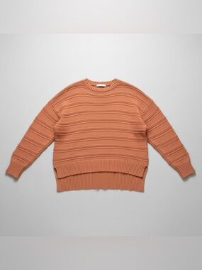 cupcakes & cashmere Knit Crewneck Sweater in Rust Size Medium.